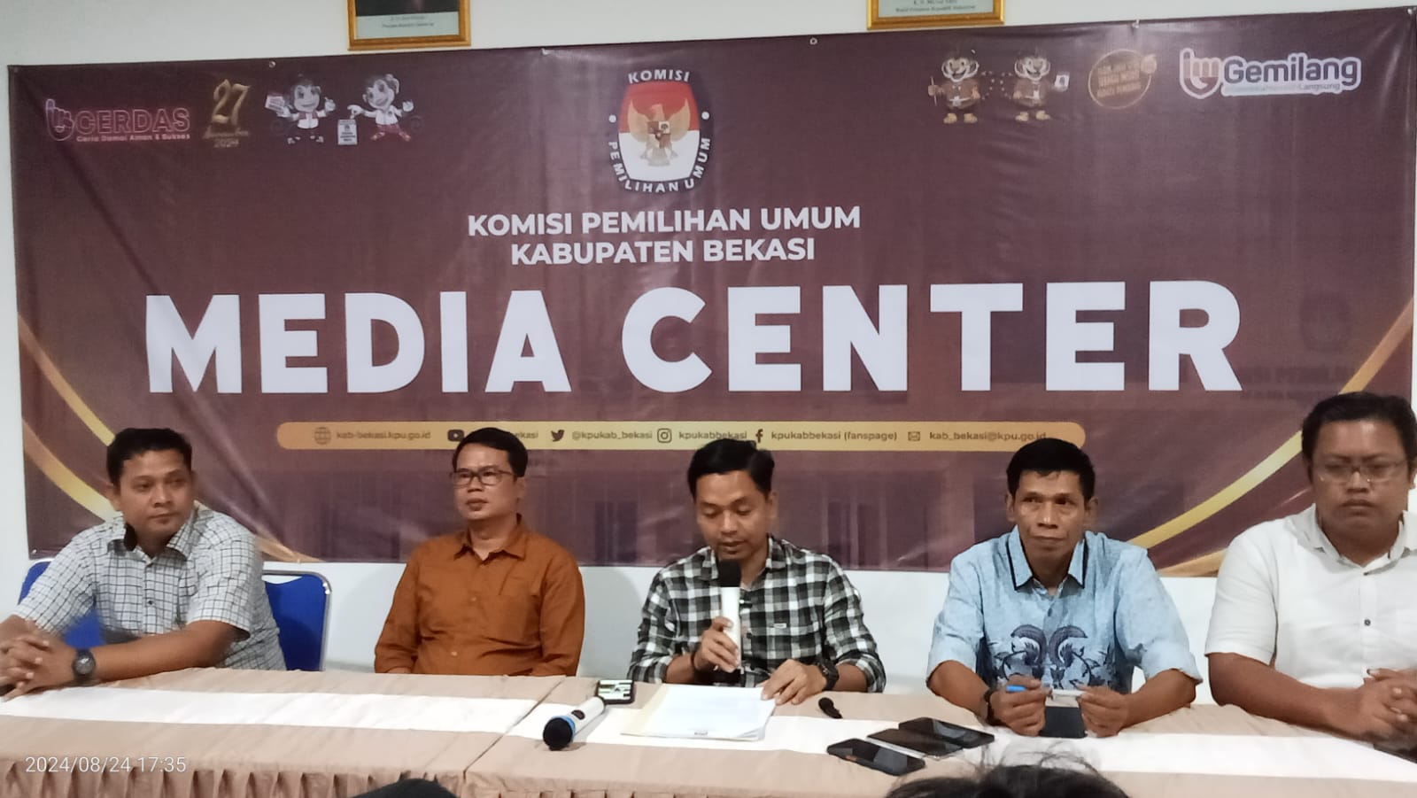 KPU Kabupaten Bekasi Umumkan Pendaftaran Calon Bupati dan Wakil Bupati